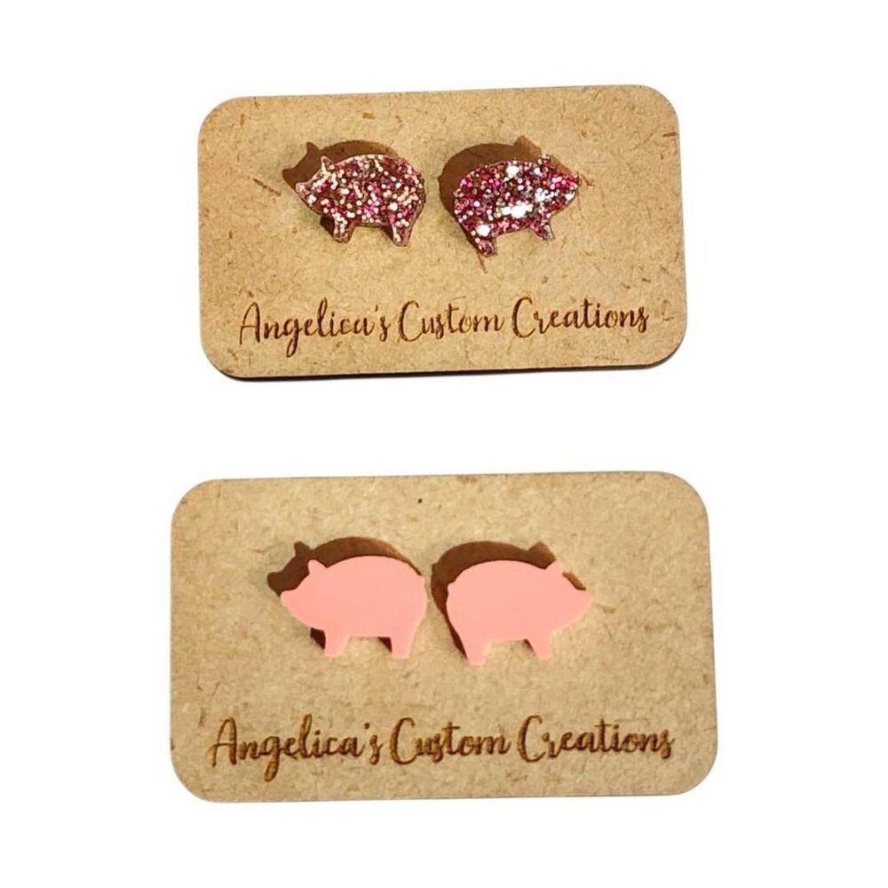Precious Piglet Acrylic Studs